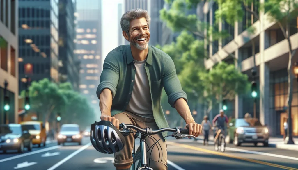 biking man