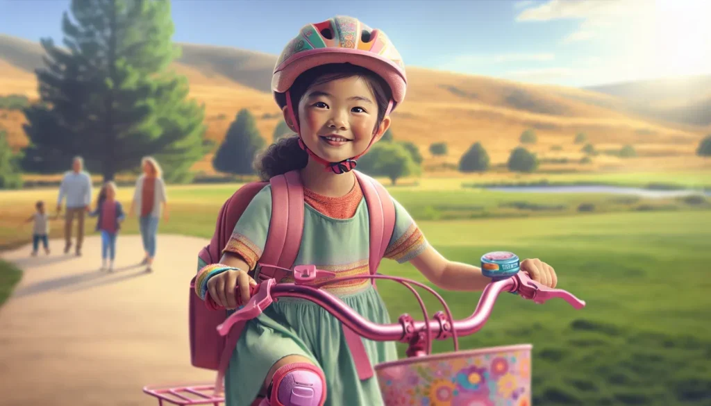 Kid riding bike